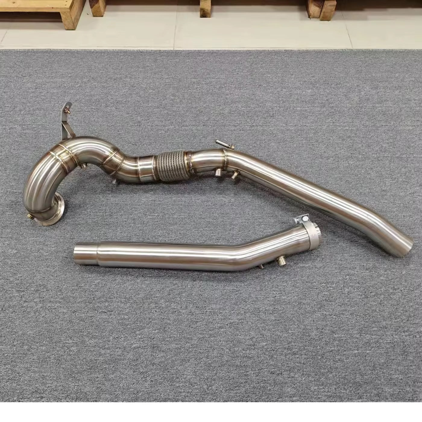 VW Golf R MK 8, GPF Model, De-Cat Downpipe